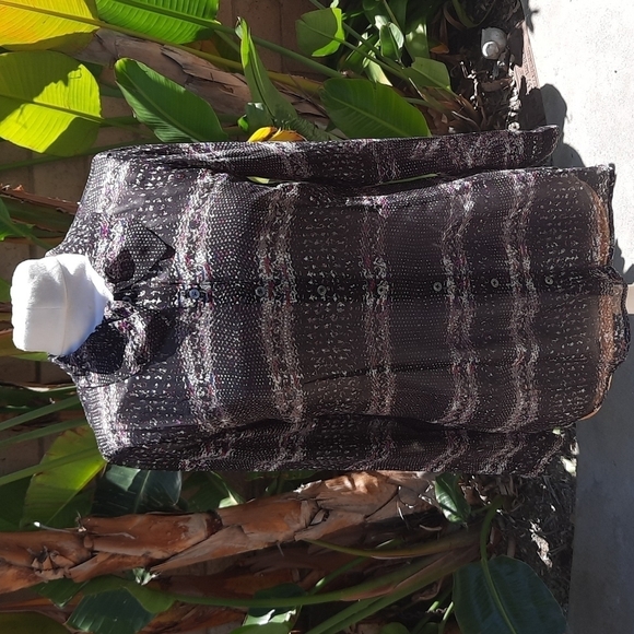 Cabi black Paris sheer button up blouse 3249 small - Picture 2 of 11